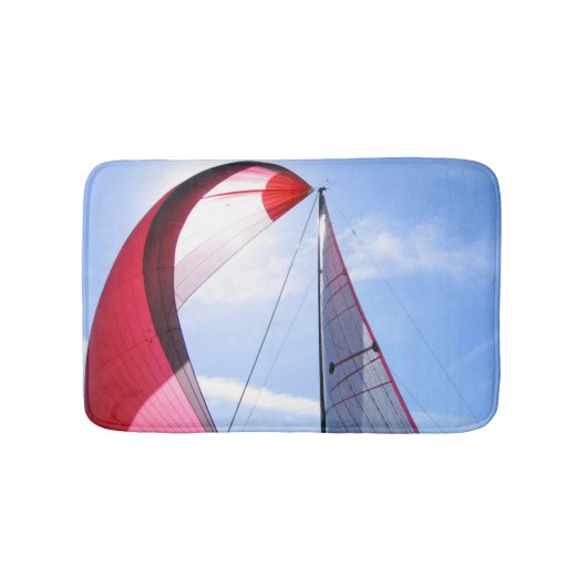Tapis De Bain Spinnaker rouge avec Sun (Devant)