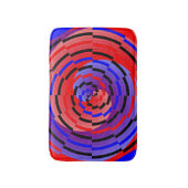 Tapis De Bain Spirale contre le rouge et le bleu par Kenneth Yon (Devant (Vertical))