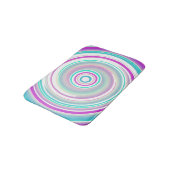 Tapis de bain spirale sarcelle violet abstrait (Angle)