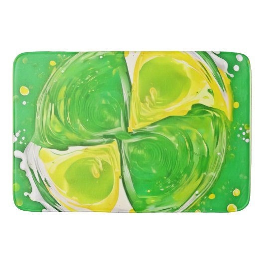 Tapis De Bain Spirale Vert Citron (Devant)