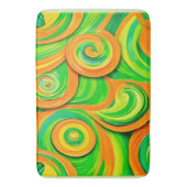 Tapis De Bain Spirale verte et orange (devant Vertical)