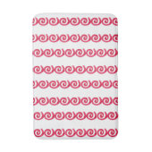 Tapis De Bain spirales rose et rouge motif sur blanc (Devant (Vertical))