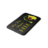 Tapis De Bain Spitz Black et Yellow Dog Funny (Angle)