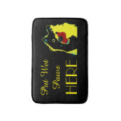 Tapis De Bain Spitz Black et Yellow Dog Funny (Devant (Vertical))