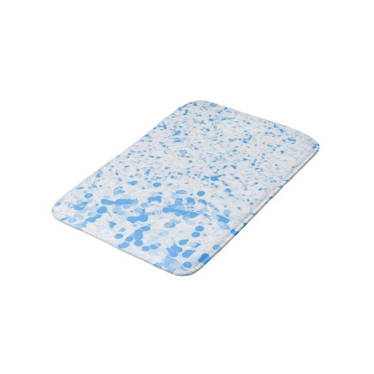 Tapis De Bain Splatter Texture - Blue (Angle)