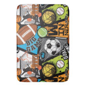 Tapis De Bain Sport Pattern With Balls (devant Vertical)