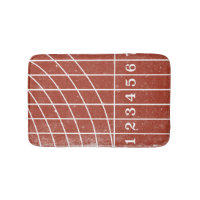 Sporty Red piste de course bath Mat