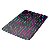 Tapis De Bain Spots et rayures 2 - rose, pourpre, bleu et noir (Angle)