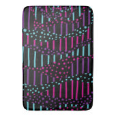 Tapis De Bain Spots et rayures 2 - rose, pourpre, bleu et noir (devant Vertical)