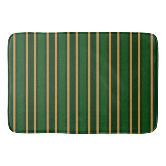 Tapis De Bain Springbok vert et or bonbons rayures (Devant)