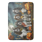 Tapis De Bain Springer Spaniel Halloween Éffrayant (devant Vertical)
