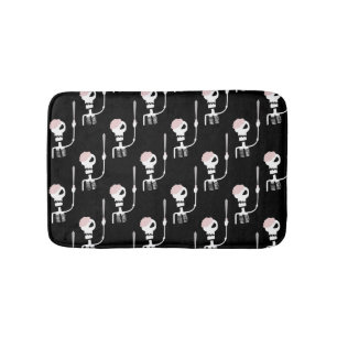 Tapis De Bain squelette d'Halloween avec une épée