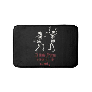 Tapis De Bain Squelettes d'Halloween contemporains