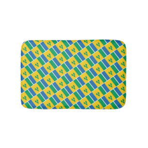 Tapis De Bain ST VINCENT DRAPEAU Patriotique géométrique moderne