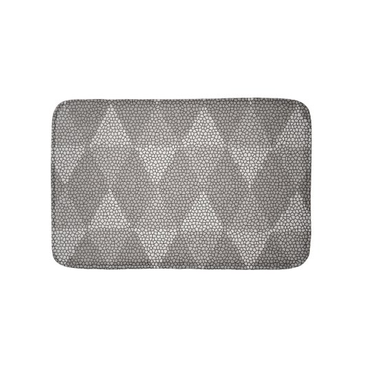 Tapis De Bain Stained Glass Silver Diamond Pattern (Devant)