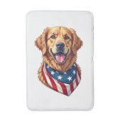 Tapis De Bain Star Spangled Golden Retriever Vintage Tee 4 (Devant (Vertical))