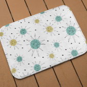 Tapis De Bain Starburst franciscain jaune bleu milieu du siècle