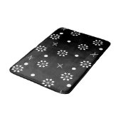 Tapis De Bain Starburts de l'âge atomique Noir Blanc 2 (Angle)