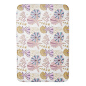 Tapis De Bain Starfish Seashell bleu violet rose Océan Nautique (devant Vertical)