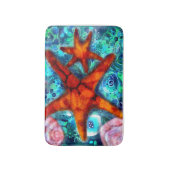 Tapis De Bain Starfish Seashells Plage Côte Nautique Abstrait (Devant (Vertical))