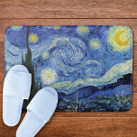 Tapis De Bain Starry Night Crescent Moon Van Gogh<br><div class="desc">Un bain avec Starry Night (1889),  une peinture à l'huile de Vincent Van Gogh (1853-1890). Un tableau représentant la vue depuis la chambre de Van Gogh au sanitorium de Saint-Rémy-de-Provence,  sud de la France.</div>
