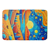 Tapis De Bain Starry Night Surrealism Dessin (Devant)