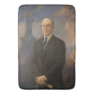 Tapis De Bain Statue de la Liberté et président Woodrow Wilson