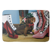 Tapis De Bain Steampunk Dachshund Chaussures Bottes victoriennes (Devant)