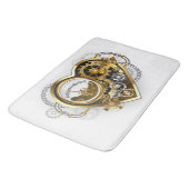 Tapis De Bain Steampunk Heart with a Manometer (Angle)