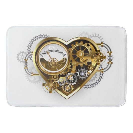 Tapis De Bain Steampunk Heart with a Manometer (Devant)