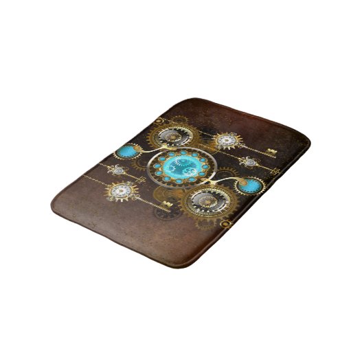 Tapis De Bain Steampunk Rusty Background (Angle)