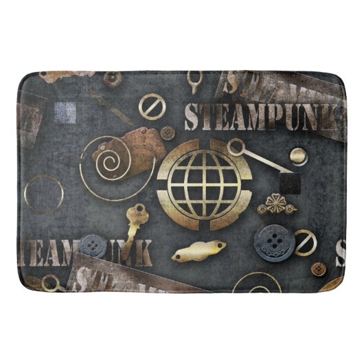 Tapis De Bain Steampunk, scrapbooking (Devant)