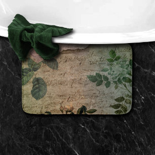 Tapis De Bain Steampunk Torn Rose   Ephémère Vintage en détresse