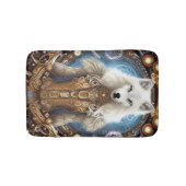 Tapis De Bain Steampunk Whimsical charmant loup blanc (Devant)