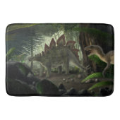 Tapis De Bain Stegosaurus et Deinonychus Dinosaures (Devant)