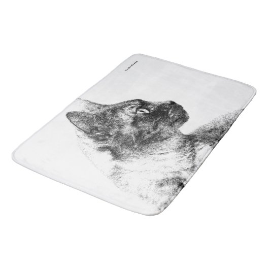 Tapis De Bain Stella le chat gris (Angle)