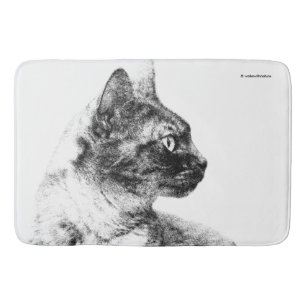 Tapis De Bain Stella le chat gris