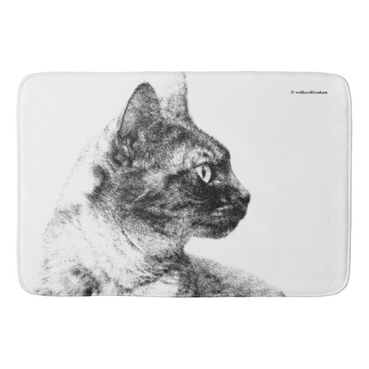 Tapis De Bain Stella le chat gris (Devant)