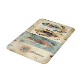 Tapis De Bain Stick de médecine des plumes tribales Aztec (Angle)