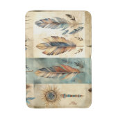 Tapis De Bain Stick de médecine des plumes tribales Aztec (Devant (Vertical))