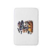 Tapis De Bain Sticker Chat Halloween mignonne - Casquette sorciè (Devant (Vertical))