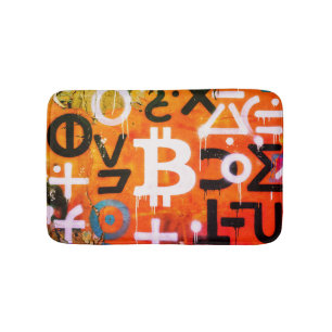 Tapis De Bain Street Art "Bitcoin Graffiti" (Style #6)