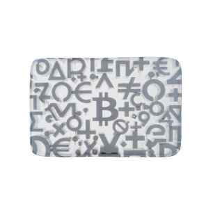 Tapis De Bain Street Art Bitcoin (Peinture Blanche n° 6)