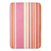 Tapis De Bain Stripes complexes - rose, orange et crème (devant Vertical)