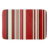 Tapis De Bain Stripes complexes - Rouge & Crème (Devant)