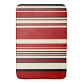 Tapis De Bain Stripes complexes - Rouge & Crème (devant Vertical)