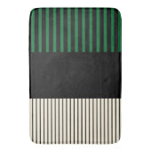 Tapis De Bain Stripes couleur - Vert, Crème et Noir (devant Vertical)