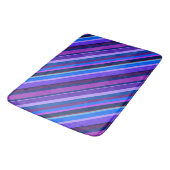 Tapis De Bain stripes en bleu et purple (Angle)