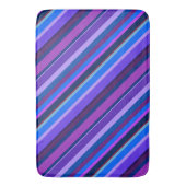 Tapis De Bain stripes en bleu et purple (devant Vertical)