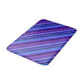 Tapis De Bain stripes en bleu et purple (Angle)